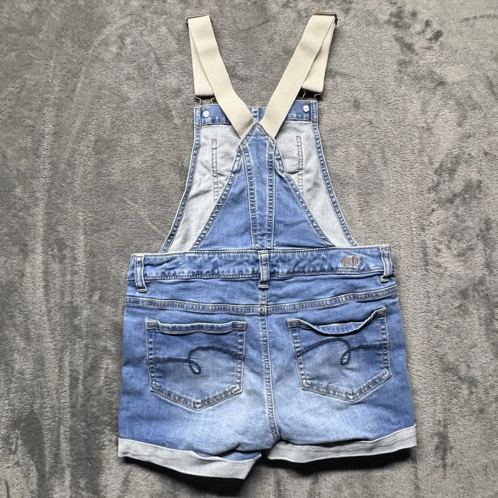 Justice  Girls Overalls Short  Bib Style‎ Size 14 Jeans Blue Cotton